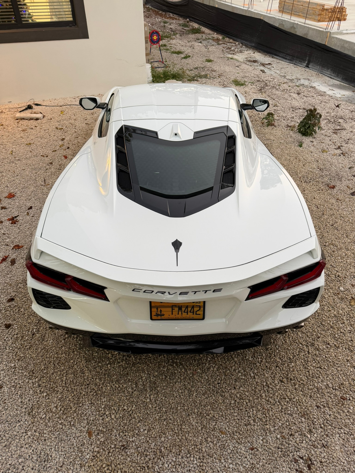 Chevrolet Corvette C8 white exterior detail and ceramic coating Florida Keys